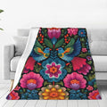 Mexico Bird Throw Blanket Soft Flannel Blanket 60"x50" in Bed Blanket Home Decor for Room Sofa Couch All Season