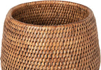 KOUBOO La Jolla Coco Rattan Bowl, Honey-Brown, Small Planter
