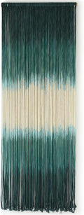 Macrame Wall Hanging Green Boho Handmade Ombre Wall Art Decor for Living Room Bedroom Fiber Art 15''W*39''L