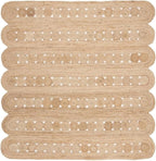 SAFAVIEH Natural Fiber Collection Area Rug - 6' Square, Natural, Handmade Farmhouse Rustic Country, Ideal for High Traffic Areas in Living Room, Bedroom (NF365B)