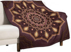 Mandala Throw Blanket Indian Hippie Bohemian Art Floral Texture Ornamental Pattern Blanket for Sofa Bed Couch Chair Or Dorm 70"x80"