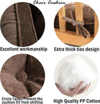 Tiita Patio Chair Pads Cushions 18x18 Inch, Seat Cushion Pillows with Ties for Indoor/Outdoor Kitchen Dining Chairs Set of 2, Coffee