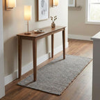 Light Gray 2X4 Handwoven Jute Cotton Mat – Reversible Natural Fiber Rug for Entryway, Bathroom, or Kitchen