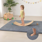 Baby Play Mat for Floor,50"×65" Playpen Mat for Toddler,Infant,Kids,1.3" Thick Elasti Foam Non-Slip Nursery Rug,Water Repellent Soft Padded Floor Mats for Tummy Time,Crawling(Dark Grey)