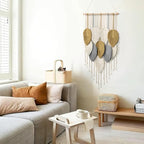 LOMOHOO Macrame Wall Hanging,Boho Home Decor,Bohemian Woven Decoration for Bedroom Living Room Apartment Dorm Gallery Perfect Handmade Gift Ideas 16.5" W x 30.7" L