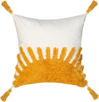 Adabana Boho Throw Pillow Covers 16x16, Decorative Tufted Pillows Cover for Couch Bed, Sun Sunshine Pillow Cover for Kids