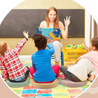 Juexica 4 Pcs Extra Thick Flexible Seating Floor Cushions Assorted Colored Pillow Floor Cushions for Classroom Soft Flexible Seating for Kids Learning Sitting Daycare School Chair (Boho Colors)