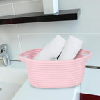 ABenkle Small Storage Basket, Mini Basket, Cute Tiny Cotton Rope Woven Baskets, Shelf Storage, Boho Decorative Toy Storage Bin Gift Baskets