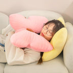 PEACH CAT Butterfly Pillow Decorative Butterfly Shaped Throw Pillows 15.7" x 15.7" Cute Plush Cushion Decor for Bedroom Living Room Sofa Couch Yellow