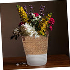 Boho Nursery Decor Straw Basket Potting Rattan Wall Decor Plant Basket Home Decorative Artistic