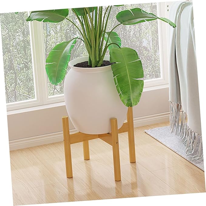 Bamboo Plant Pot Stand Indoor Plant Display Rack Boho Style Flower Pedestal