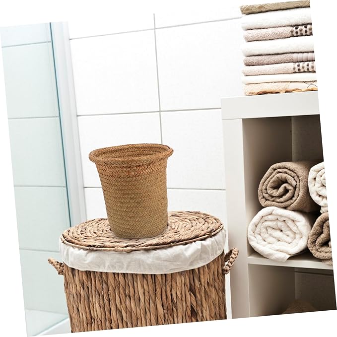 Boho Home Decor Woven Planter Basket Indoor Plant Basket Rustic Woven Flower Pot