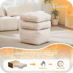 Floor Pillow Cushion for Adults, Meditation Cushion Pillow, Large Square Floor Sitting, for Tatami Living Room or Yoga, 22x22 Inch