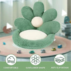 Ditucu Flower Shape Chair Pillow Cute Seat Cushion 21 inch Comfy Lazy Sofa Floor Pillows Dorm Seating for Bedroom Decor Green