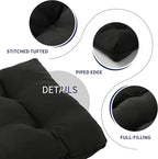 Outdoor Bench Cushion, 59x18x5 Inch, Waterproof Bench Cushion for Outdoor/Indoor Furniture, Tufted Patio Bench Seat Cushion, Fade Resistant Outdoor Cushions for Porch Swing Couch, Black