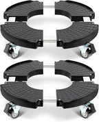 W B D WEIBIDA 2 Pack Plant Caddies with Wheels Heavy Duty 440 lbs Capacity, Rolling Plant Stand for Large Planter and Pots Indoor Outdoor, Garden Round Dolly with Lockable Casters