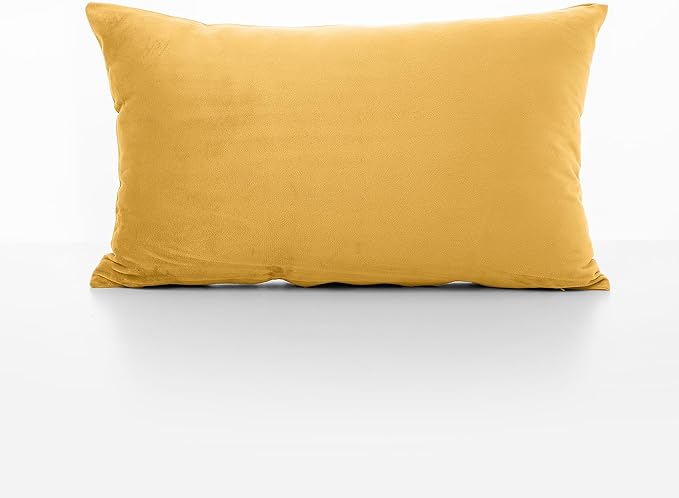 NiNi ALL Decorative Throw Pillow Covers Velvet 12x20 Inch Pack of 2 Yellow Cushion Covers Soft for Couch Sofa Bedroom Living Room Outdoor