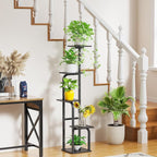 5 Tier Plant Stand Indoor, Plant Shelf for Multiple Plants, Flower Pot Holder Shelf, Planter Display Rack for Patio Garden Balcony Living Room Bedroom Decor, Black