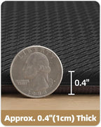 Color&Geometry Anti Fatigue Cushion Padded Kitchen Mat for Floor - 17x29+17x29,Easy Clean, Water & Oil Proof, Non Slip, Foam Rubber Small Runner Rug for Front Sink Comfort Standing, Black Set of 2