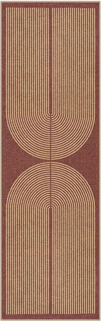 Lahome Enfys Modern Rainbow Easy Jute Entryway Runner Rug, Washable Indoor Outdoor Carpet Runners for Hallway 8ft, Farmhouse Non Slip Non Shedding Kitchen Mats for Floor Porch Laundry Room
