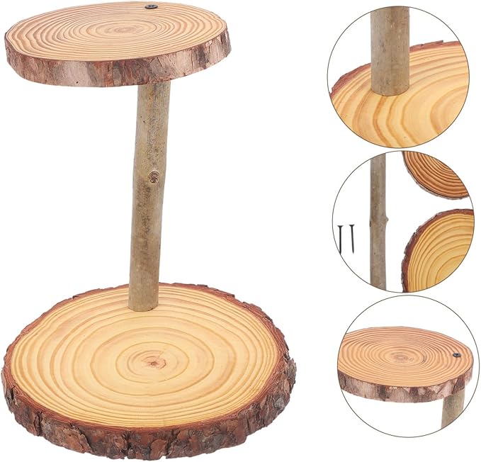 Wooden Plant Stand Boho Decor Flower Pot Rack Practical Cake Rack Indoor Decor