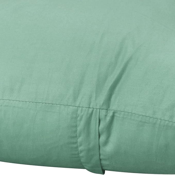 Thmyo 4-Pack 100% Cotton Comfortable Solid Decorative Throw Pillow Case, Square Cushion Cover Pillowcase Sublimation Blank Pillow Covers DIY Throw Pillowcase for Sofa(18x18 inch/ 45x45cm,Mist Green)