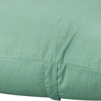 Thmyo 4-Pack 100% Cotton Comfortable Solid Decorative Throw Pillow Case, Square Cushion Cover Pillowcase Sublimation Blank Pillow Covers DIY Throw Pillowcase for Sofa(20x20 inch/ 50x50cm,Mist Green)