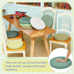 Juexica 8 Pcs Extra Thick Flexible Seating Floor Cushions Assorted Colored Floor Pillow Classroom Seat Cushions Soft Classroom Seating for Kids Learning Daycare School Chair(Matcha Color)