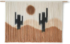 Large Macrame Wall Hanging Macrame Wall Decor 57" W x 35" L Desert Cactus Tie-Dye Large Boho Yarn Wall Decor Scale Wall Art Home Decor