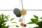 Hanging Basket Plastic Flower Pot Round Resin Garden Hanging Planter for Indoor Outdoor Plants 2 Pack Grey