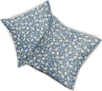 Light Blue Pillow Covers 16x16 Set of 2 Vintage Floral Rustic Old Style Cute Flower Print Decorative Outdoor Pillowcases Seasonal Farmhouse Throw Cushion Case Decor for Couch Sofa Bed