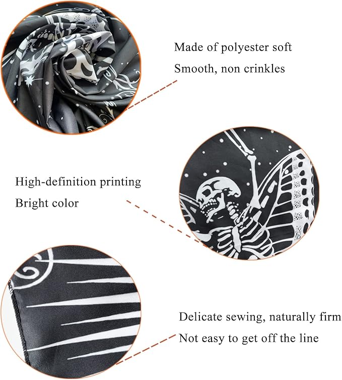 KJHL Skull Tapestry Black and White Skeleton Lovers Tapestries Aesthetic Large Gothic Butterfly Wall Hanging for Bedroom Living Room 59ʺ x 79ʺ