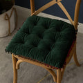 Round Throw Pillow Thickened Seat Cushion Sofa Cushion Meditation Pillow Living Room Window Balcony Decoration Pillow (15.7in, Square Dark Green)