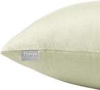 Thmyo 4-Pack 100% Cotton Comfortable Solid Decorative Throw Pillow Case Square Cushion Cover Pillowcase Sublimation Blank Pillow Covers DIY Throw Pillowcase for Sofa Bedroom(24x24 inch/ 60x60cm,Beige)