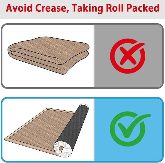 GOYLSER 18ft Jute Hallway Rug Runner Non Slip, Front Door Runner Indoor Entrance, Bottom Rubber Backed Waterproof Laundry Mat, Khaki