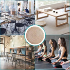 Ejoyous Tatami Seat Cushion, 15.75 x 2.36in Handmade Woven Straw Pouf Floor Seat Cushion Japanese Futon Round Knitted Meditation Pillow Cushion for Home Outdoor Decorative Seat