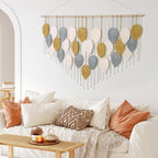 LOMOHOO Macrame Wall Hanging, Large Boho Home Decor,Bohemian Woven Decoration for Bedroom Living Room Apartment Dorm Gallery Perfect Handmade Gift Ideas (51.5" W x 33.5" L)