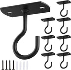 2.5in Ceiling Hooks for Hanging Plants 8Pcs Black