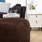 Asuprui Pouf Ottoman Unstuffed Round Poof Seat Foot Stool Ottoman Foot Rest No Filler 20x20x12 Inches Fuzzy Chair Floor Pouf Storage for Living Room Bedroom Coffee