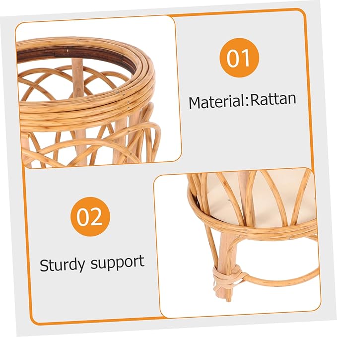 Boho Style Rattan Planter Indoor Outdoor Home Decor Baskets for Plant Decor