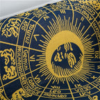 Boho Throw Blankets Woven Reversible Cotton Bohemian Tapestry Hippie Room Decor Witchy Astrology Zodiac Celestial Constellation Carpet Bed Recliner Chair Couch Sofa Cover Double Sided 50"x70"