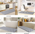 WISELIFE Anti Fatigue Floor Mat - 4/5 Inch Thick Kitchen Mat Non Slip Waterproof Heavy Duty Ergonomic Comfort Mat Durable for Home, Office, Sink, Laundry,(24" x 70", Grey)