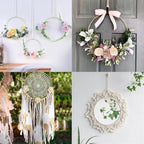 40Pcs Macrame Hoops Ring, BetterJonny 6 Inch Metal Craft Rings Hoops Silver Dream Catcher Rings Wreath Hoop Rings for Home Decorations DIY Crafts and Wall Hanging Crafts