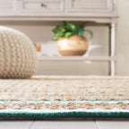 SAFAVIEH Natural Fiber Collection Area Rug - 6' x 9', Natural & Green, Handmade Farmhouse Boho Coastal Rustic Jute, Ideal for High Traffic Areas in Living Room, Bedroom (NF874Y)