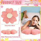 10 Pcs Cute Flower Pillow 15.75 Inch Flower Plush Throw Pillow Aesthetic Decorative Seating Cushion for Spring Back to School First Day of School Sofa Couch Bed Decor(Monochrome,Pink)