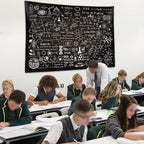 Extra Large Classroom Tapestry for Science Lab Backdrop Decorations, Math Science Theme Table Cloth Tapestries Wall Hanging for Bedroom Dorm Living Room School Decor 90X70" Education Poster Blanket