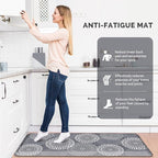 LuxStep Kitchen Mat Waterproof Kitchen Rugs for Floor Cushioned Anti-Fatigue Mat Non-Slip Standing Desk Mat Comfort Floor Mats for House Sink Office 17.3" x 39" Grey