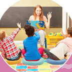 Juexica 4 Pcs Extra Thick Flexible Seating Floor Cushions Assorted Colored Pillow Floor Cushions for Classroom Soft Flexible Seating for Kids Learning Sitting Daycare School Chair (Mixed Colors)