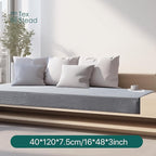 16x48x3 Inch Seat Cushion Extra Thick Memory Foam - Premium Support for Bay Window Benches, Floor Seating, Reading Nooks, Tatami Mats & Indoor Furniture, Soft Gray Washable Cover
