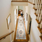 Area Rugs 2'x10' Runner Rug Non Slip Washable for Kitchen Hallway Bedroom Beside Laundry Room Bathroom Rug, Floor Carpet, Beige Navy Blue Orange Colorful